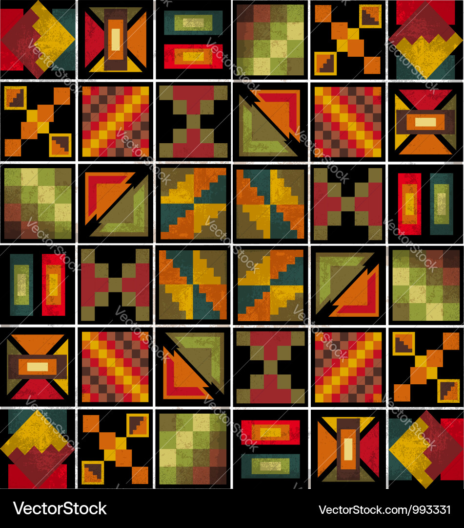 Inca Geometric Patterns vector image