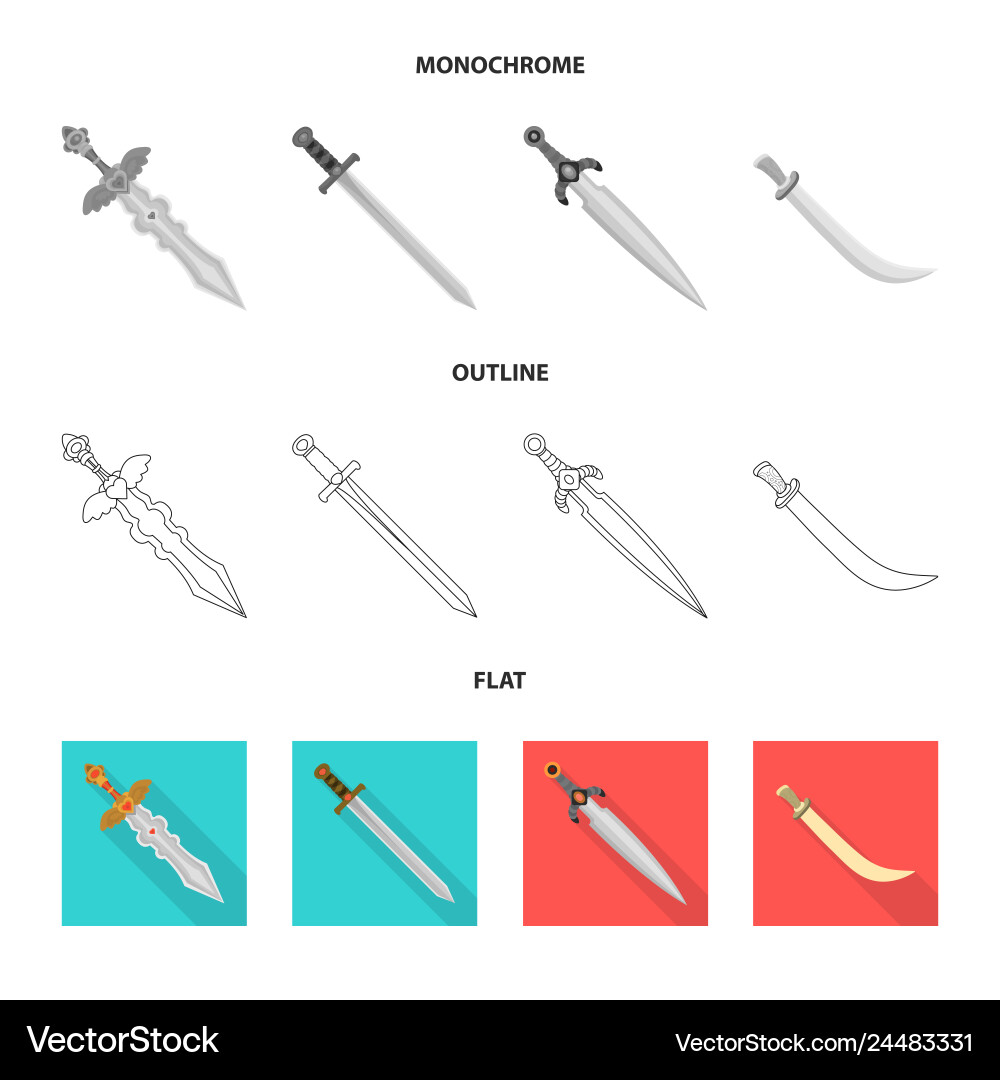 Isolated object of game and armor symbol set Isolated object of game and armor symbol set vector image