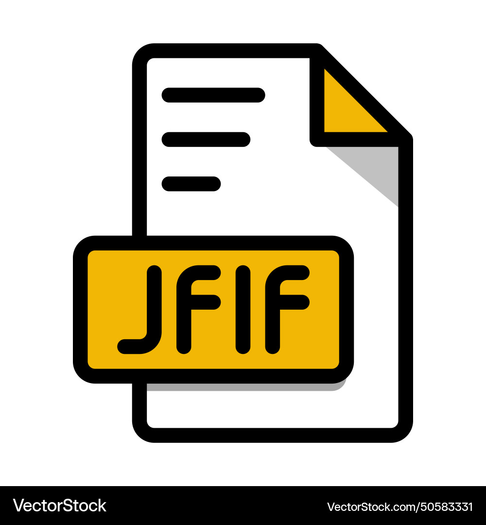 Jfif file format icon type editable bold Jfif file format icon type editable bold vector image