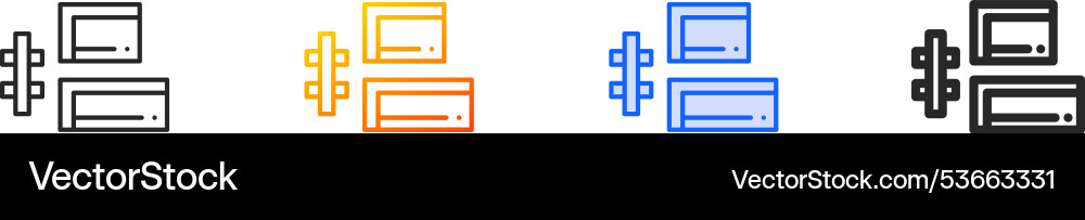 Left alignment iconthin linear gradient blue Left alignment iconthin linear gradient blue vector image