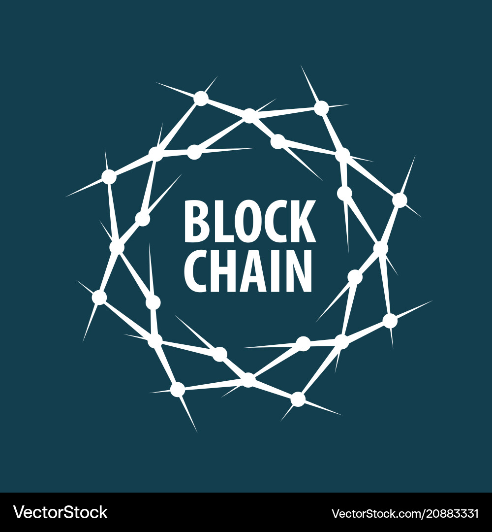 Logo blockchain Logo blockchain vector image