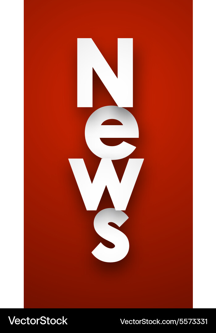 Paper news sign Vector Image