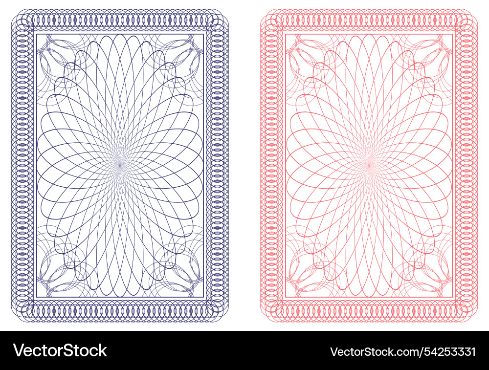 Playing Card Backs - Patterned vector image