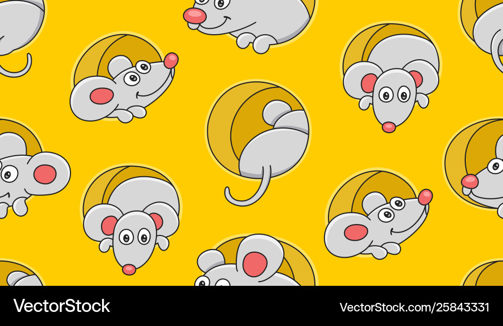 Seamless pattern with mouses Vector Image