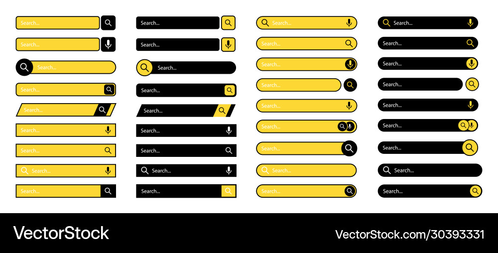 Search box design element on a white background Search box design element on a white background vector image
