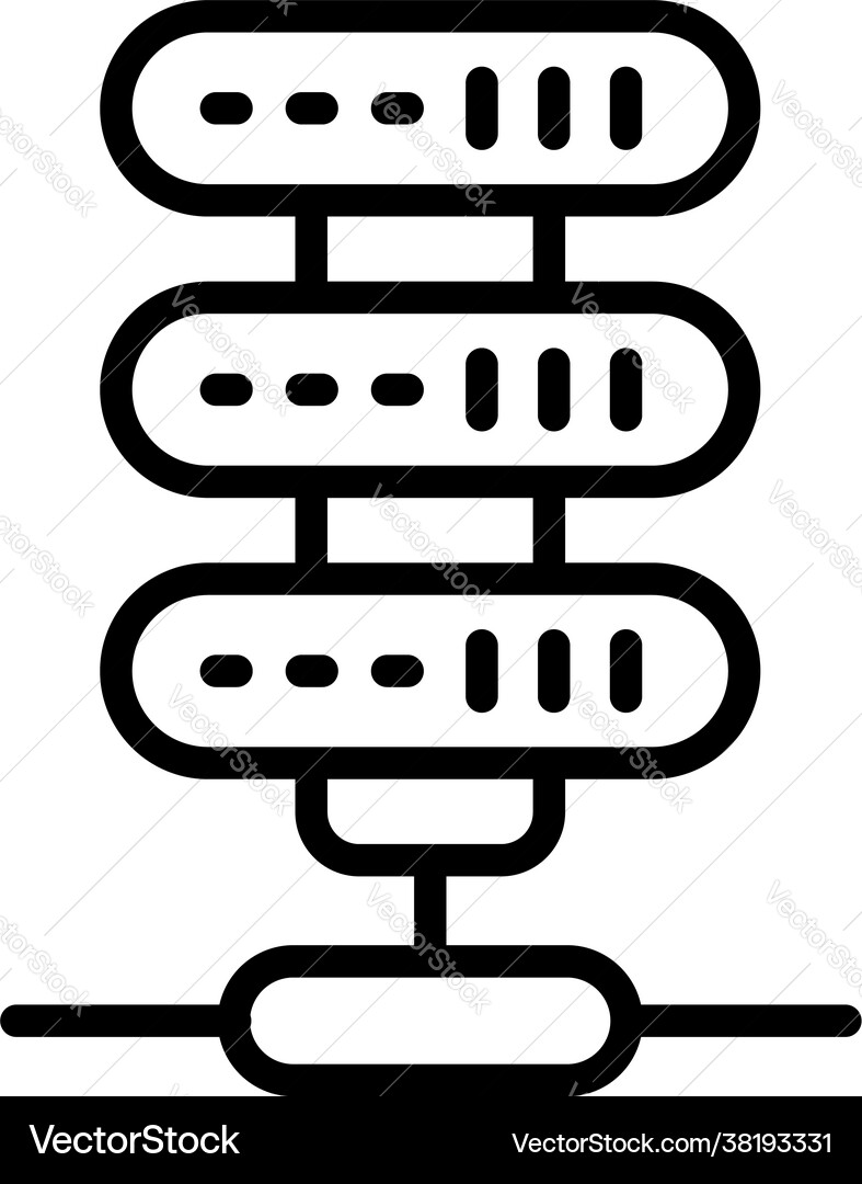 Server data internet icon outline style Server data internet icon outline style vector image