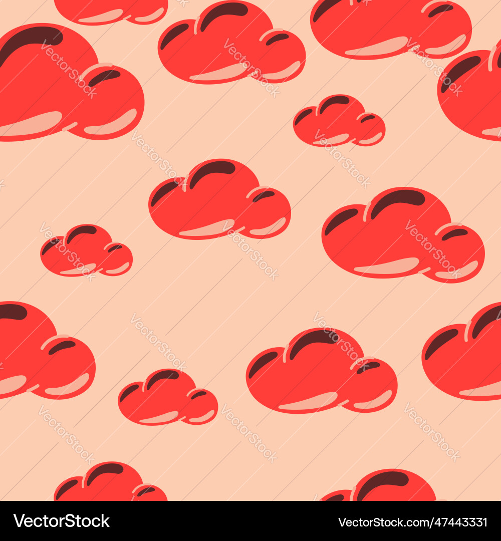Simple clouds seamless pattern primitive art Vector Image