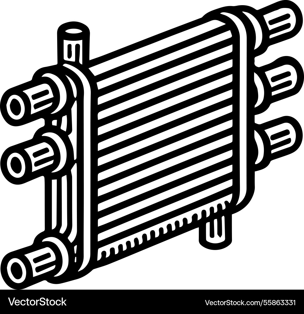 Simple icon of a motorcycle cooling system logo Vector Image
