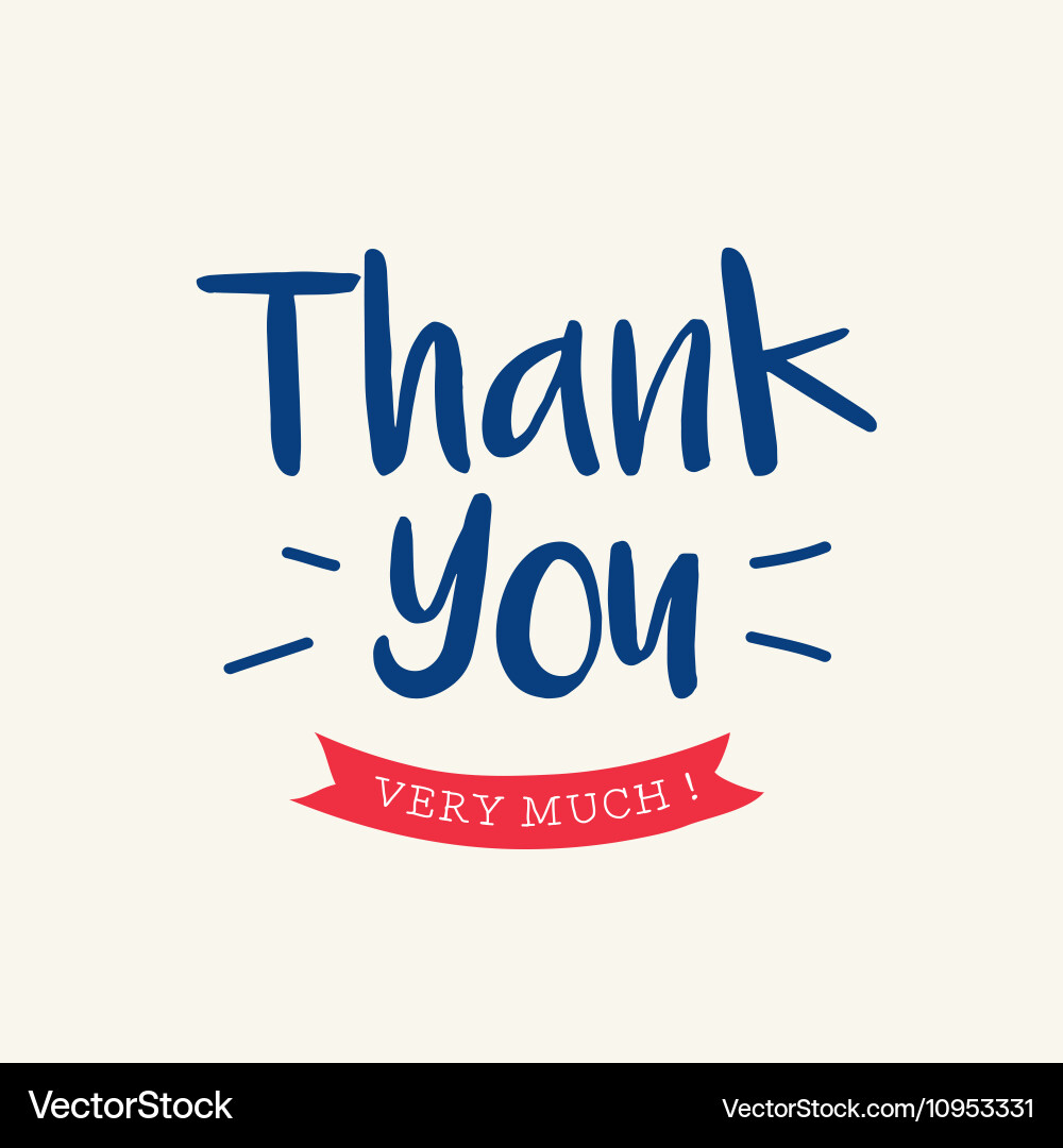 Thank you card vector image