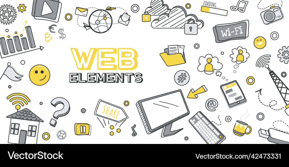 Web elements concept for banner design Web elements concept for banner design vector image