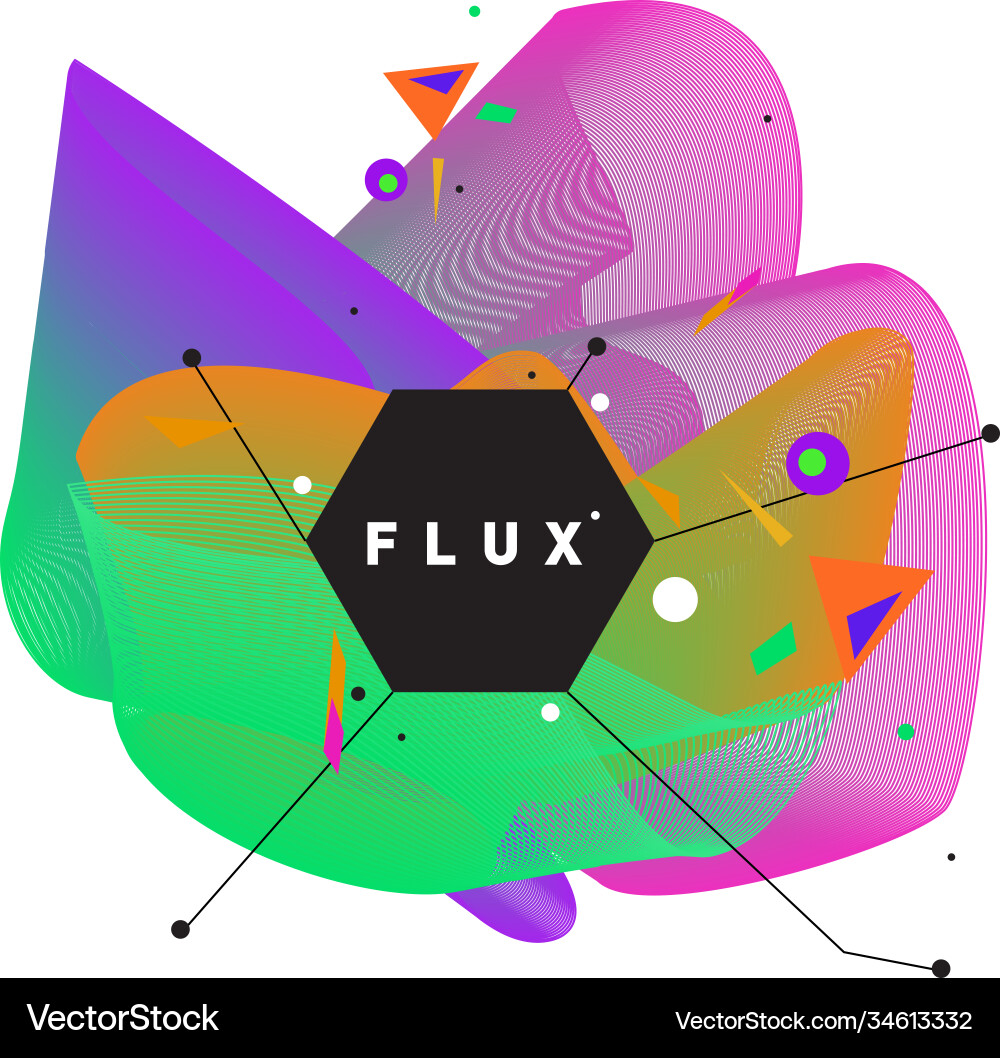 3d colorful wave background dynamic flux effect 3d colorful wave background dynamic flux effect Vector Image