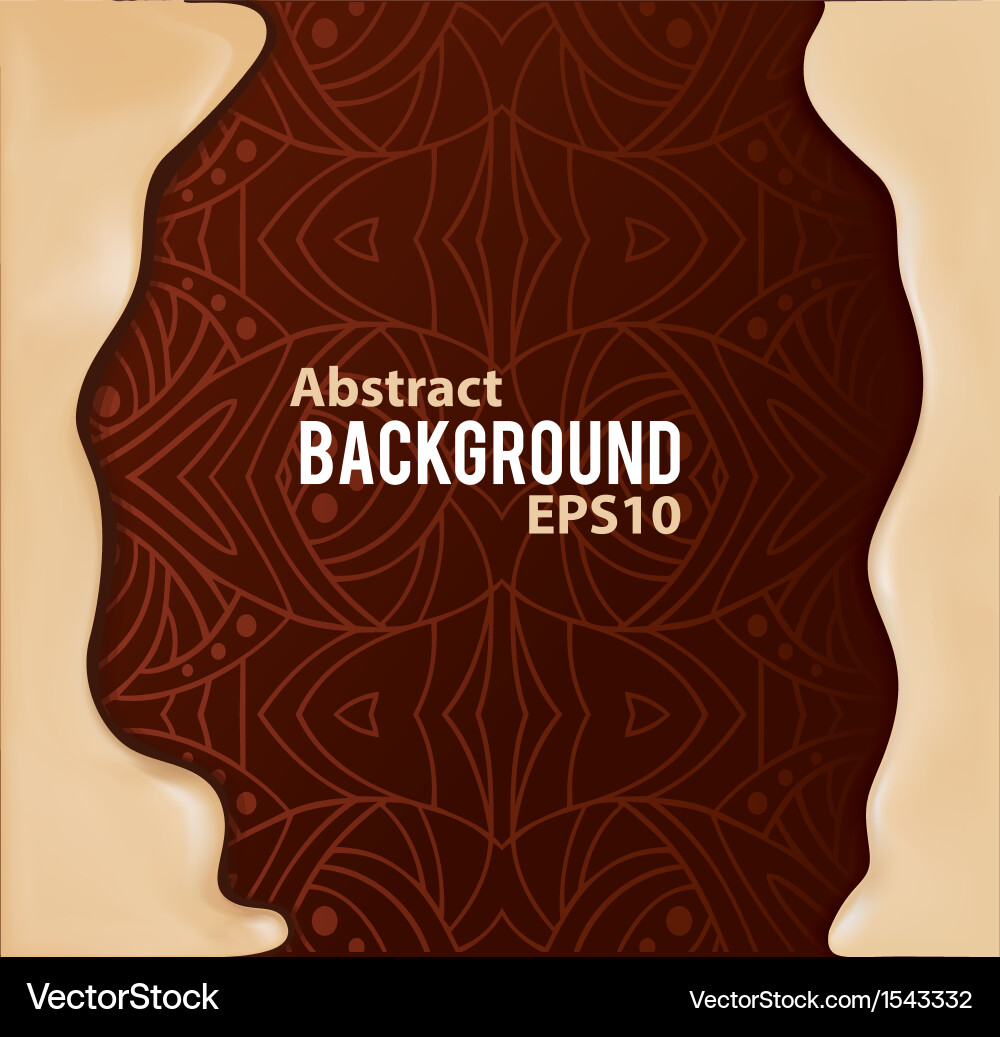 Abstract background with pattern and liquid frame vector image