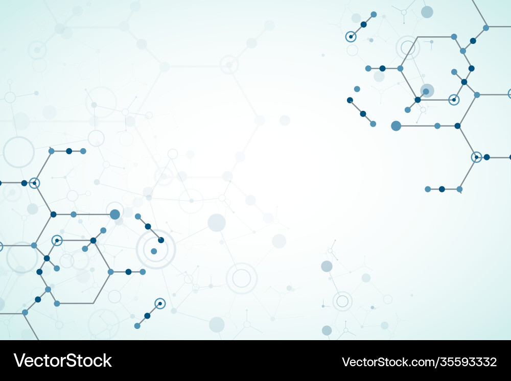 Abstract technology hexagonal background vector image