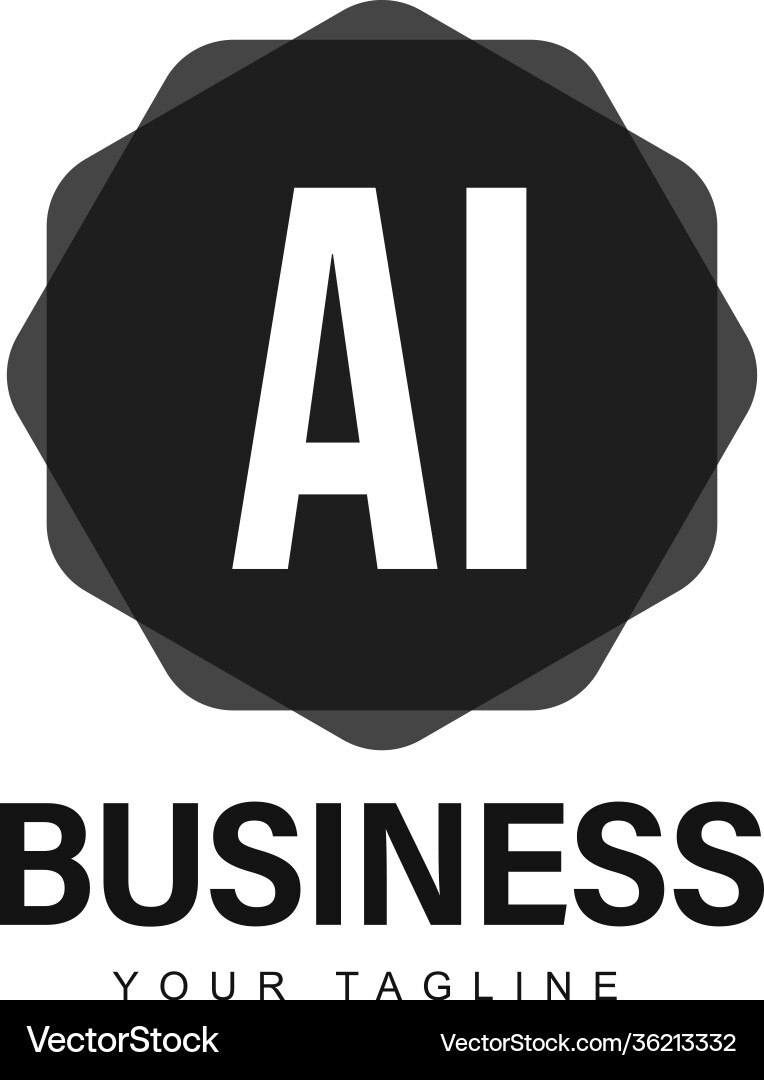 Ai initial a logo design with abstract style Ai initial a logo design with abstract style vector image