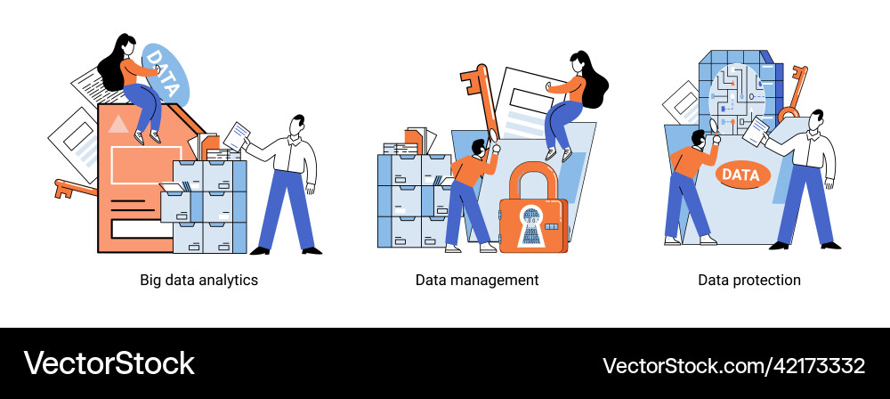 Big data analytics platform management Big data analytics platform management vector image