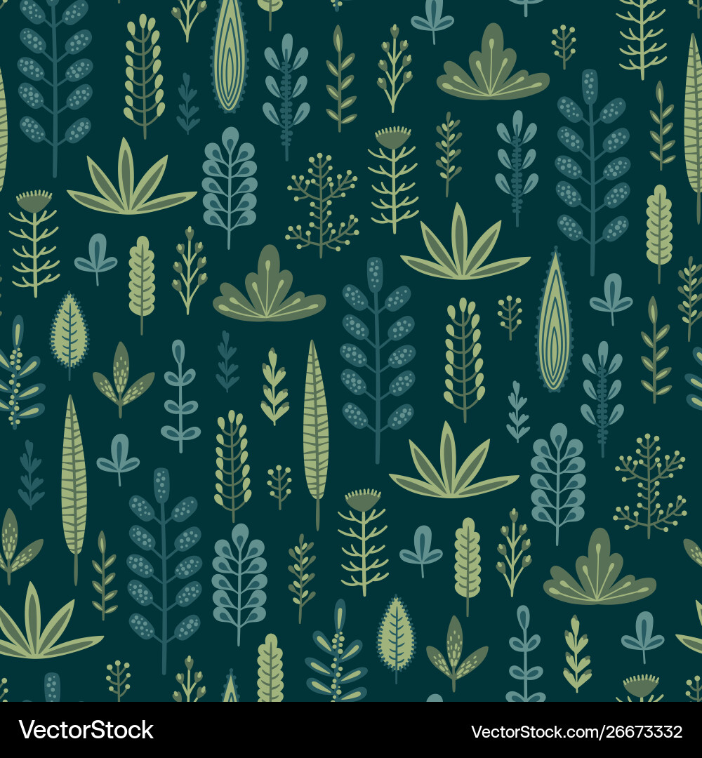 Botanical seamless pattern design Botanical seamless pattern design vector image