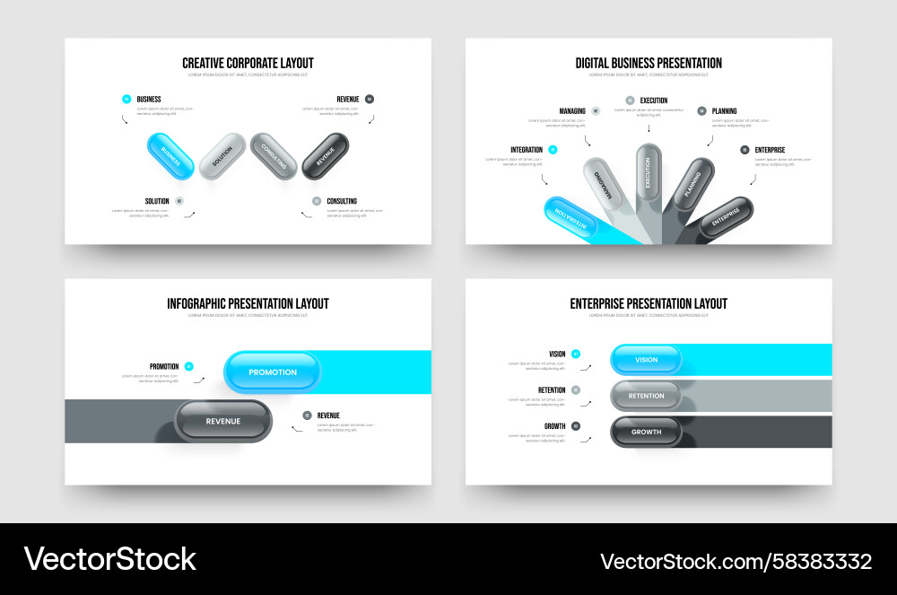 Creative Overview Slides Presentation Vector Image