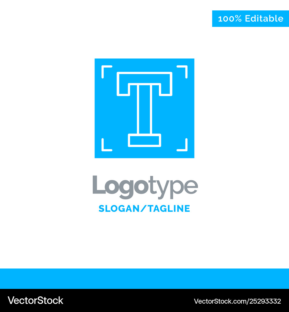 Designer font path program text blue solid logo Designer font path program text blue solid logo vector image