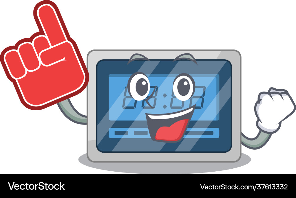 Digital timer in cartoon drawing character design Digital timer in cartoon drawing character design vector image