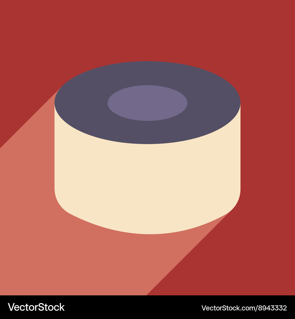 Flat with shadow icon and mobile application sushi Vector Image