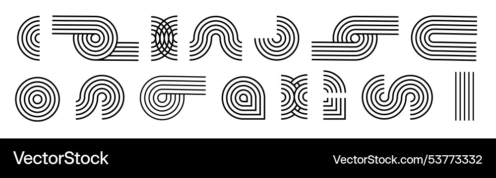 Line pattern abstract shapes geometric elements Line pattern abstract shapes geometric elements vector image