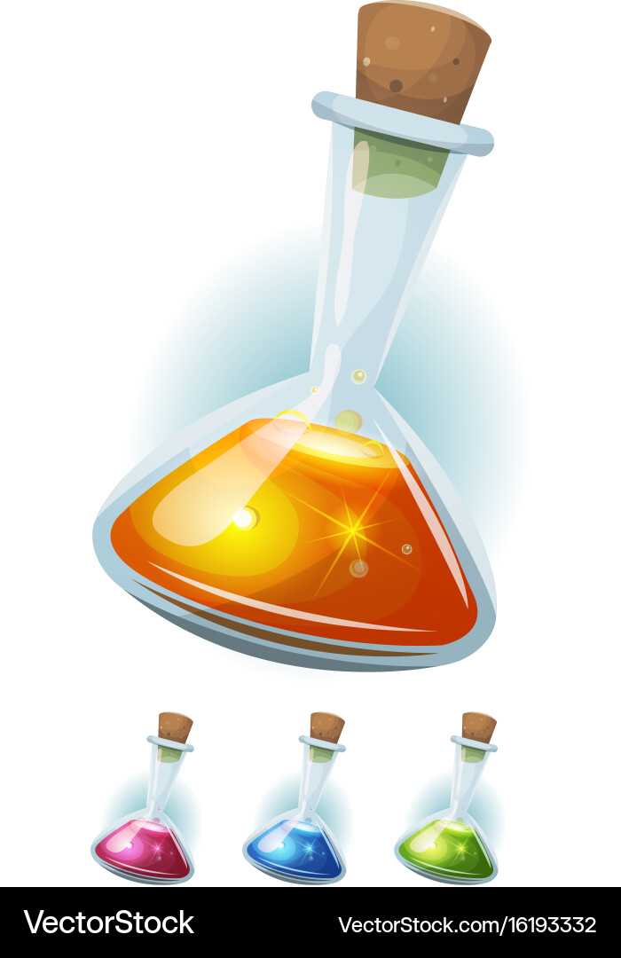 Magic Potion Flask - Game UI Icon vector image
