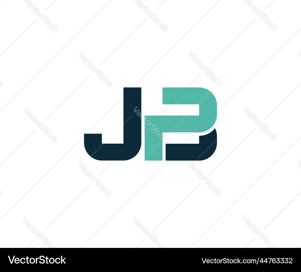 Simple initial letter jb logo design template Vector Image