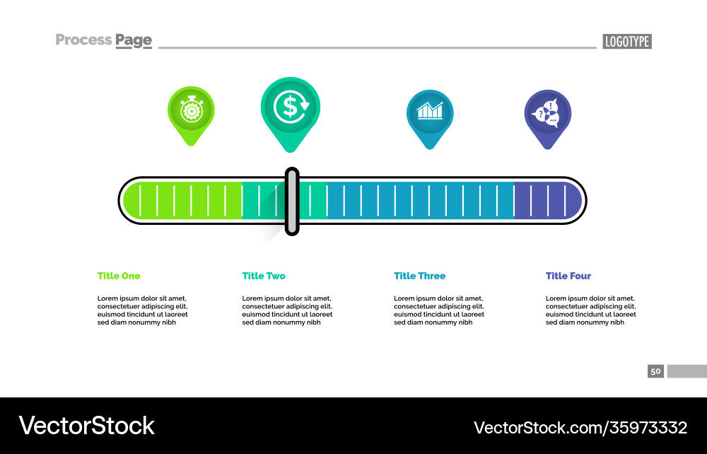 Vier Zeiger Skalen Metapher Prozessdiagramm Vier Zeiger Skalen Metapher Prozessdiagramm vektorbild