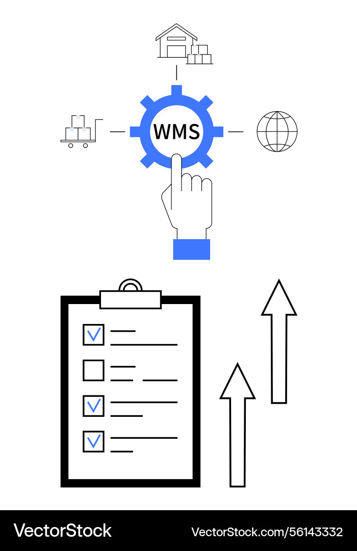 Warehouse management system workflow Vector Image