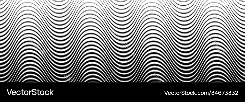 Wide rectangular format wavy waving zig-zag Wide rectangular format wavy waving zig-zag vector image