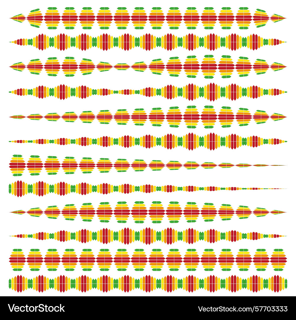 Abstract wave patterns repeating graphic elements Abstract wave patterns repeating graphic elements vector image