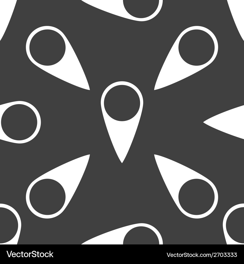 Map pointers web icon flat design seamless gray Vector Image