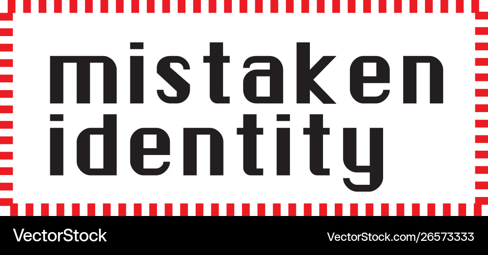 Mistaken Identitätsstempel auf weißem Hintergrund Mistaken Identitätsstempel auf weißem Hintergrund vektorbild