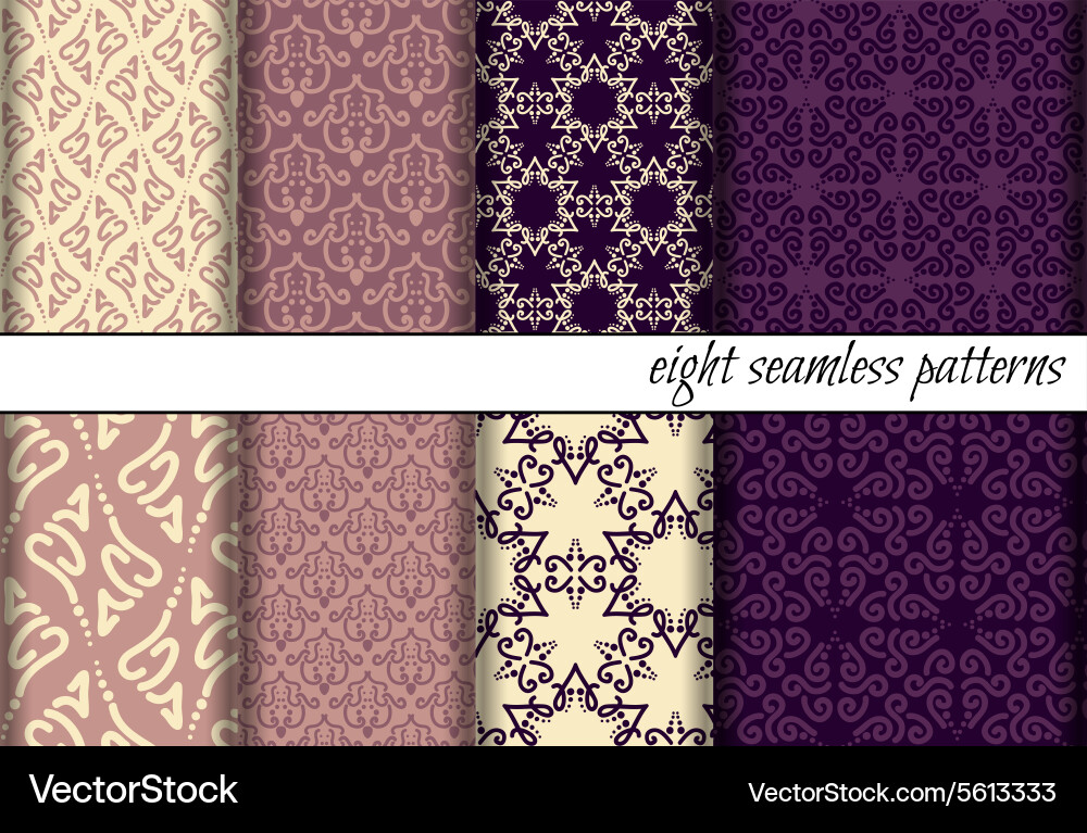 Set of seamless patterns can be used for textile vector image