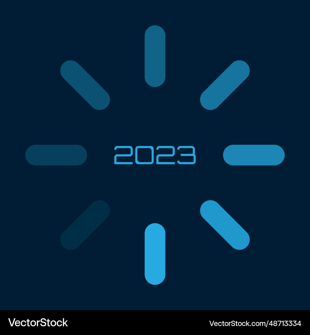 2023 with loading concept 2023 with loading concept vector image