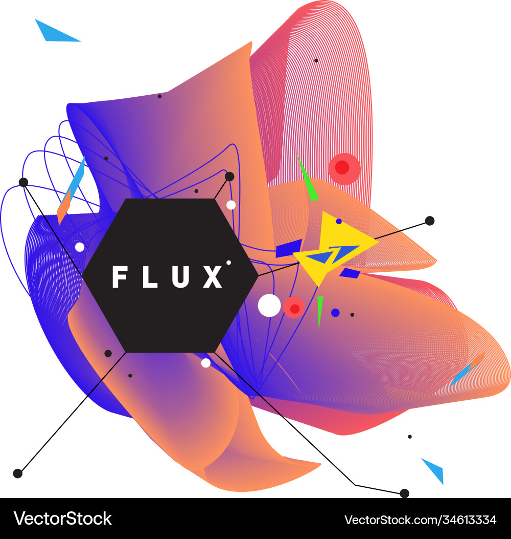 3d colorful wave background dynamic flux effect 3d colorful wave background dynamic flux effect Vector Image