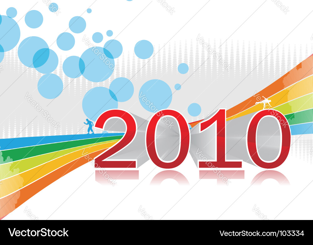Abstract 2010 design Vector Image
