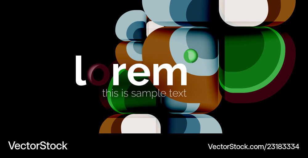 Abstract background - geometric multicolored round Vector Image