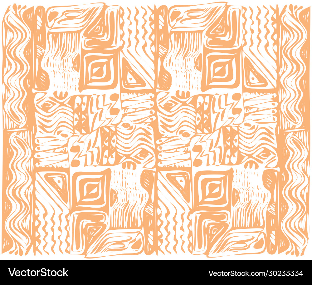 African tribal aborigines beige ornament African tribal aborigines beige ornament vector image