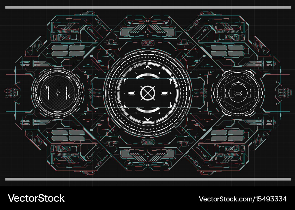Background with futuristic user interface vector image
