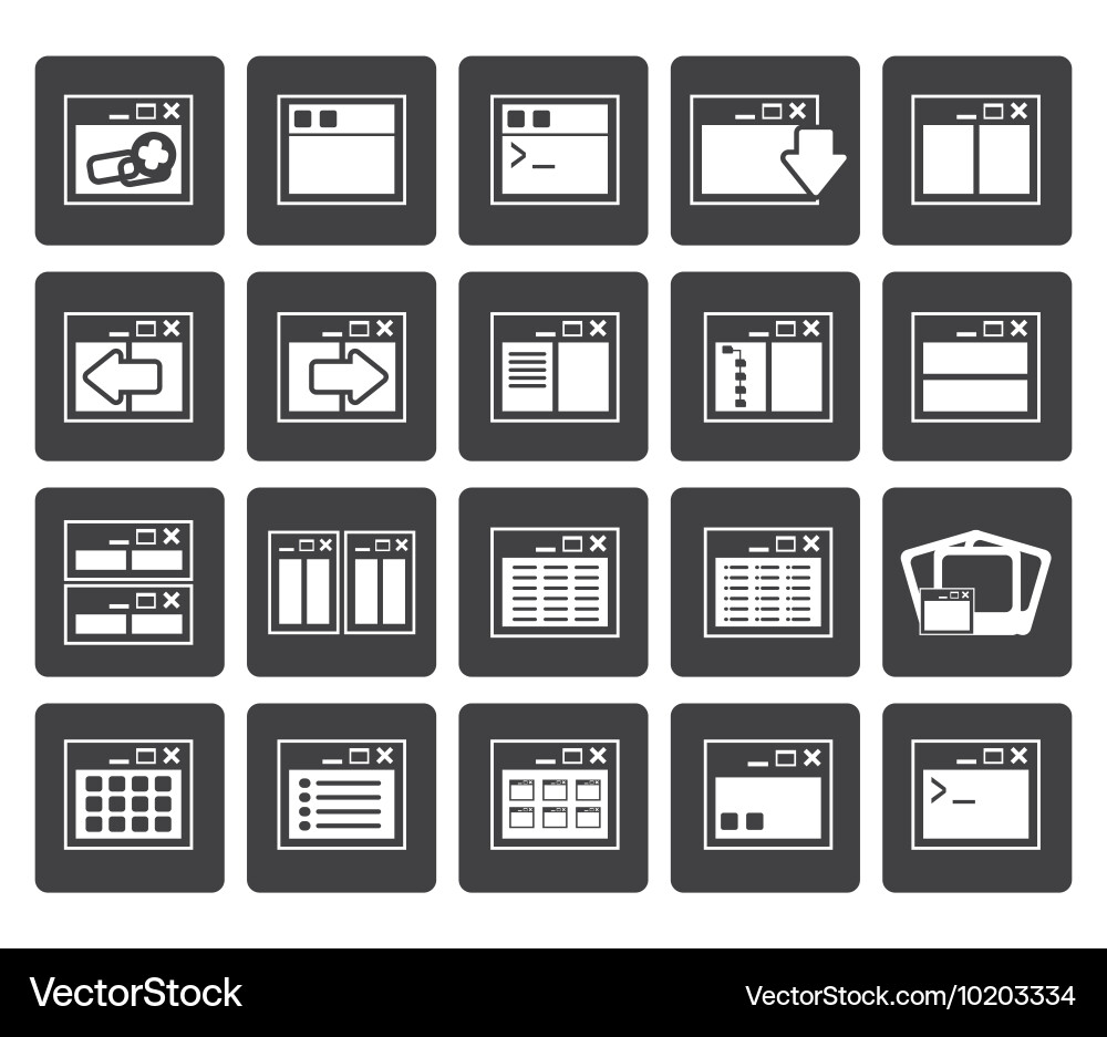 Black application programming server Vector Image