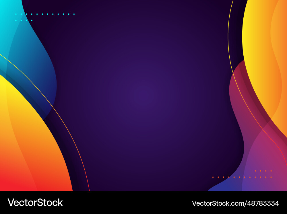Colorful dynamic wave abstract background Vector Image