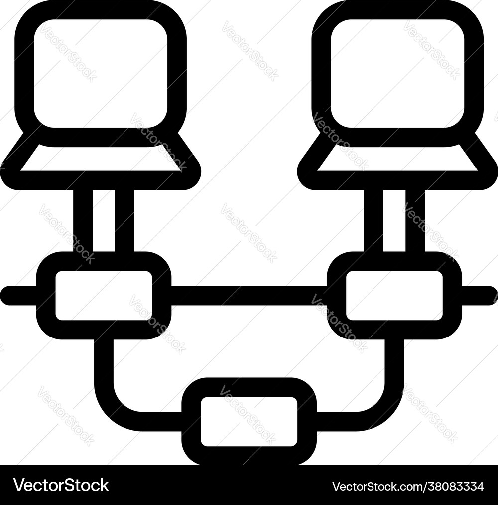 Computer network icon outline style Computer network icon outline style vector image