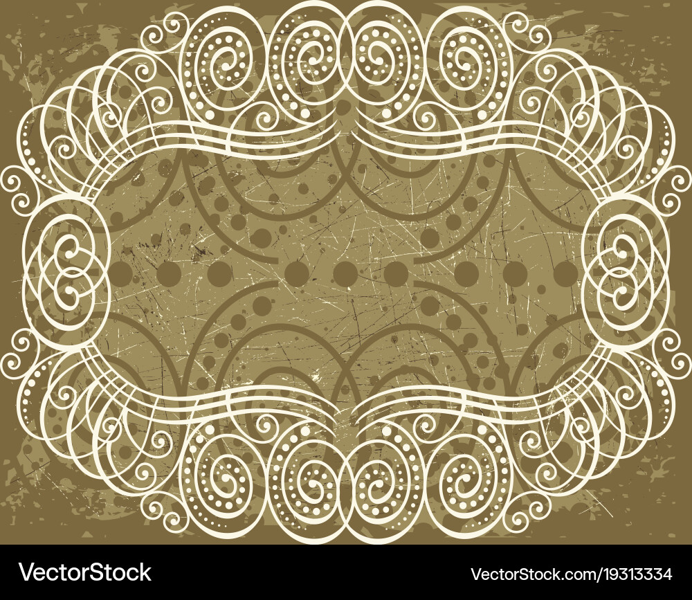 Decorative frame with pattern vector image