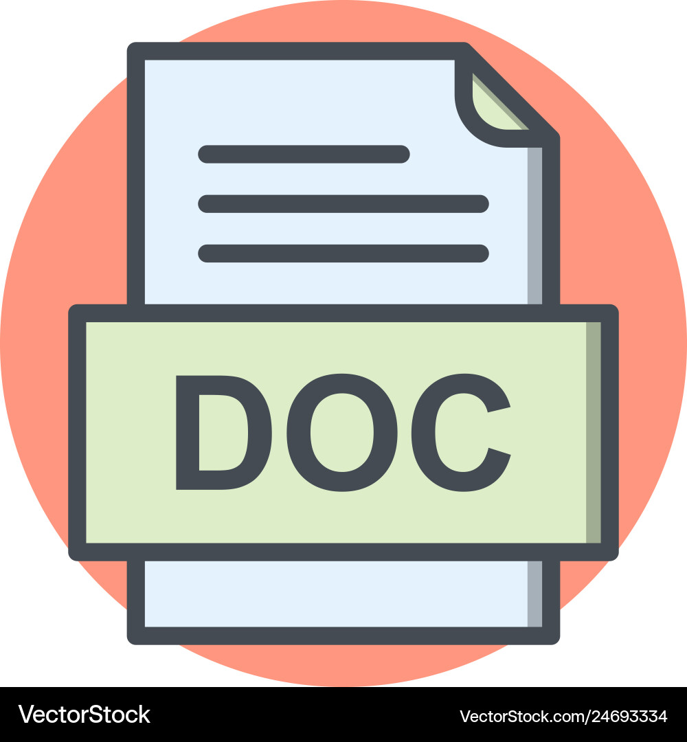 Doc file document icon Vector Image