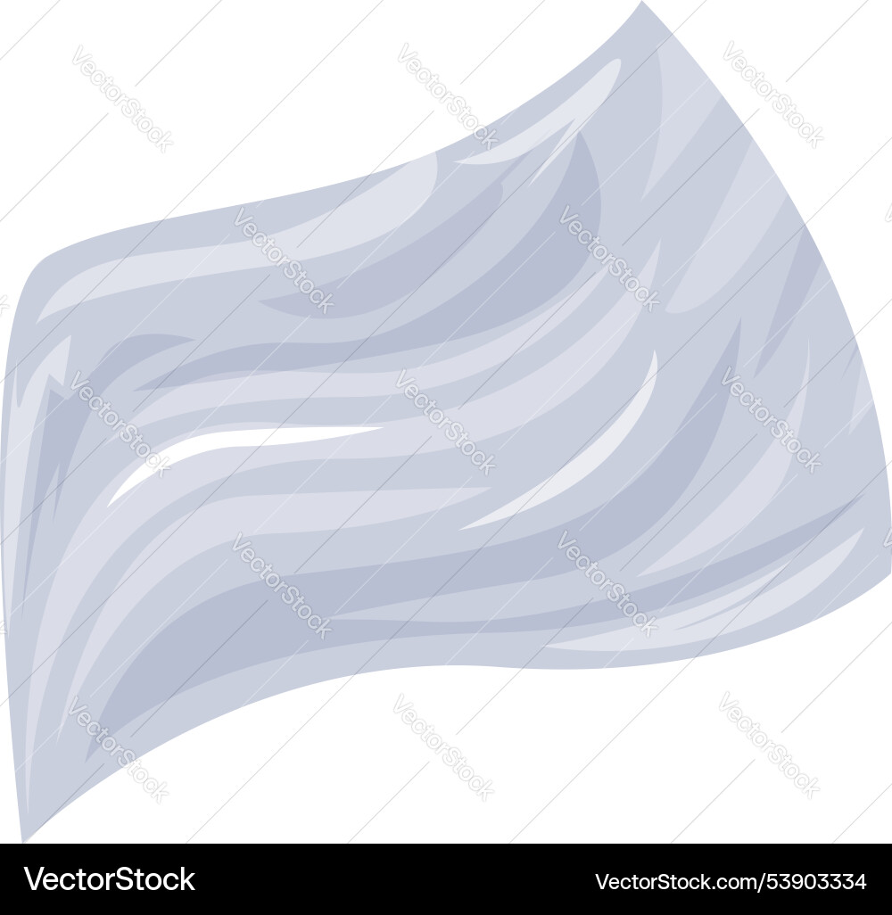 Flowing white cloth gently flapping in the wind Vector Image