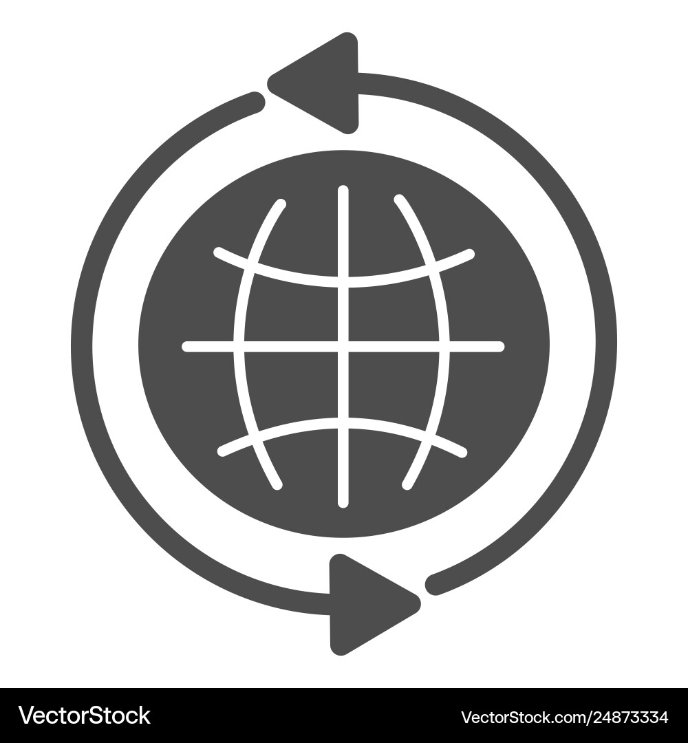 Internet solid icon go to web Vector Image