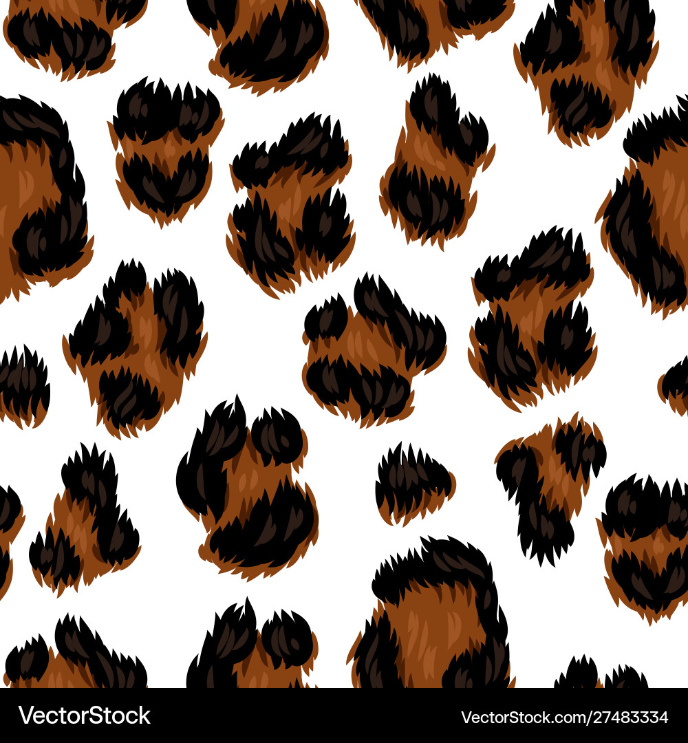 Leopard Print Seamless Pattern vector image