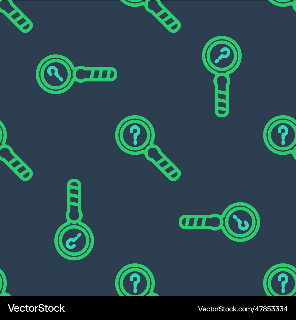 Line unknown search icon isolated seamless pattern Line unknown search icon isolated seamless pattern vector image