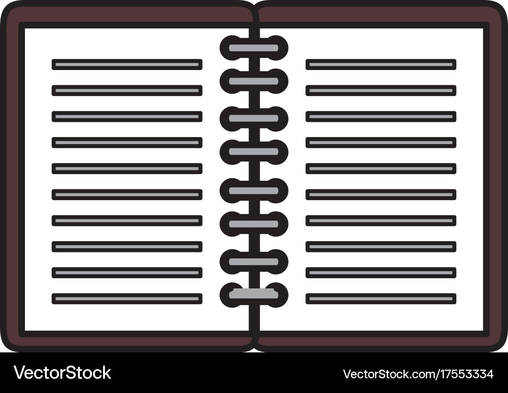 Notebook school isolated icon Vector Image